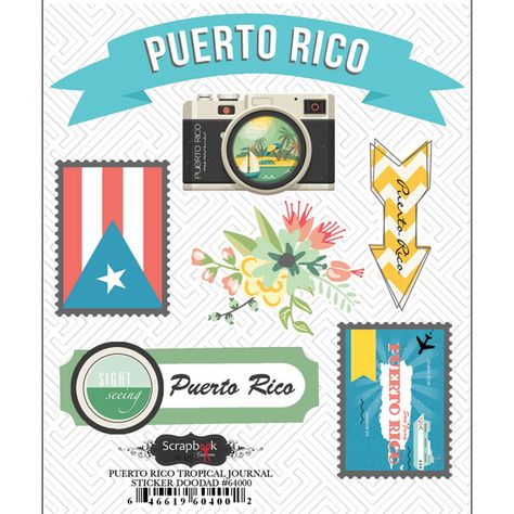 Scrapbook Customs | Puerto Rico Tropical Journal Sticker 3d Scrapbook, Walmart Coupon, Cruise Scrapbook, Stickers Shop, Gem Crafts, Maui Vacation, Custom Sticker, For Scrapbook, Number Stickers