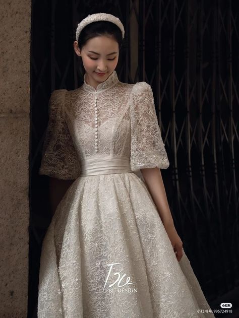 Fancy Vintage Dresses, Filipiniana Wedding Dress, Long Sleeve Wedding Dress Boho, Filipiniana Dress, Bride Dress Simple, Wedding Dresses Princess Ballgown, Simple Gowns, Stylish Wedding Dresses, Elegant Prom Dresses