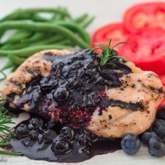 Blueberry Reduction, Blueberry Sauce Recipe, Blueberry Chicken, Spring Mix Salad, Pork Sauce, Fruit Sauce, Berry Sauce, Blueberry Compote, Blueberry Sauce