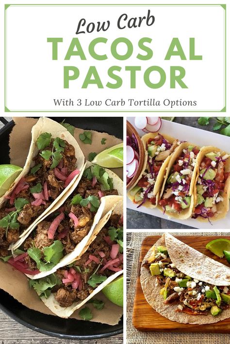 Al Pastor Meat, Slow Carb Diet, Batch Recipes, Quick Pickled Onions, Low Carb Mexican, Tacos Al Pastor, Low Carb Tacos, Mexican Street Food, Keto Taco