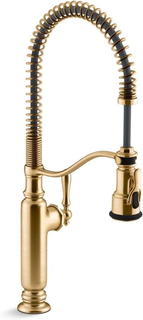 Amazon.com: KOHLER K-77515-2MB Tournant™ Semi-Professional Pull-Down Kitchen Sink Faucet, Commercial Kitchen Faucet with Sprayer, Vibrant Brushed Moderne Brass