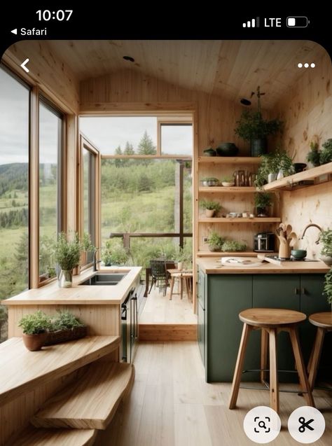 House Or Apartment, Small Home Design, Tiny House Village, Tiny House Inspiration, Kitchen Remodel Before And After, Kitchen Cabinet Remodel, Tiny House Decor, Private House, Compact Living