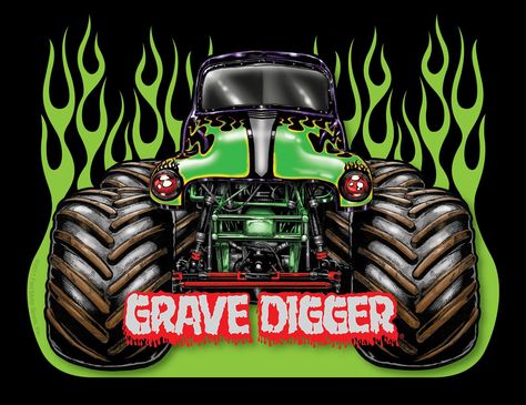 Grave Digger Wallpapers - Wallpaper Cave Monster Truck Art, Grave Digger Monster Truck, Monster Jam Birthday, Monster Jam Party, Monster Truck Racing, Turkey Disguise Project, Monster Car, Monster Truck Party, Grave Digger