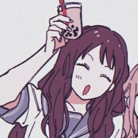 matching profile pictures • bubble tea •  not mine Cottagecore Pfp, 3 Anime Best Friends Icons, Custom Cursor, Person Icon, Best Friend Match, Hello Kitty Characters, Cute Anime Profile Pictures, Anime Gifts, Cute Profile Pictures