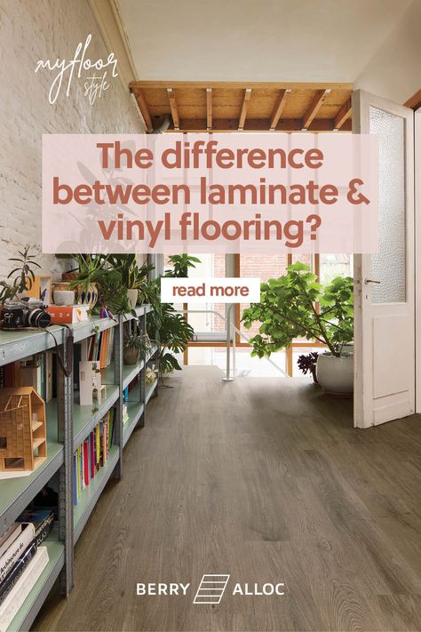 article about the difference between laminate & vinyl flooring Click Flooring Vinyl, White Laminate Flooring Ll Flooring, Waterproof Laminate Flooring Lowe's, What Direction To Lay Laminate Flooring, How To Put Laminate Flooring Down, Laminate Flooring Installation, Click Flooring, Ecological Footprint, Floating Floor