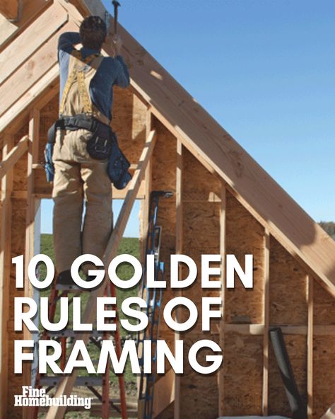 House Framing Construction Diy, Construction Tips And Tricks, How To Build Stairs, Framing A Wall, Timber Frame Construction Detail, New House Construction, House Framing, Timber Frame Plans, Shed Frame