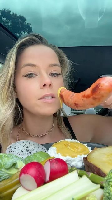 Tiffany Elizabeth on Instagram: "Chicken apple sausage with mustard 💛 #carlunch Hunch #weightloss #eatlunchwithme #mustard #applesausage #veggieswithmustard #asmr #crunchy #crunchylunch #healthyrecipes #healthylifestyle #chickensausage #applechickensausage #mukbang #electrolytes #pov #lunchchat #vertigo #cottagecheese #heartsofpalm #bvd #mustardoneverything #Briecheese #frozendates #donutpeach#watermeloncandyelectrolytes" Tiffany Plate Food Ideas, Mustard Cottage Cheese Diet, Cottage Cheese Mustard Meal, Tiffany Diet, Cottage Cheese And Mustard Plate, Cottage Cheese And Mustard Diet, Tiffany Plate Food Diet, Tiffany Magee Diet, Tiffany Plates