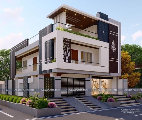 Front Elevation Wall Tiles Design, Home Front Elevation, Indian House Exterior Design, House Structure Design, Building Design Plan, House Outer Design, Small House Front Design, House Interior Design Styles, House Balcony Design