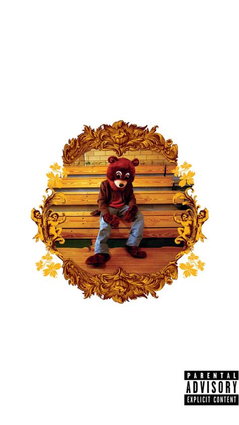 The College Dropout Wallpaper, College Dropout Wallpaper, College Dropout Kanye, Kanye West Wallpaper, College Dropout, Cool Album Covers, Cover Wallpaper, Gaming Wallpapers, Album Cover Art