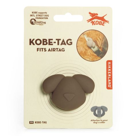 Kikkerland Kobe - Tag Fits Airtag Tag Packaging, Dog Gadgets, Clever Gadgets, Food Dog, Street Dogs, Dog Collar Tags, Gifts For Dog Owners, Quirky Gifts, Dog Face