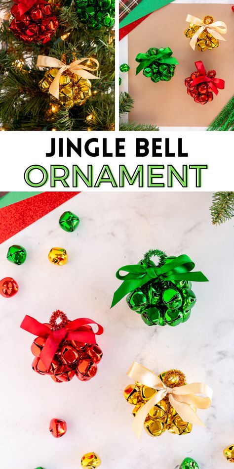 Handmade Christmas Gifts Diy, Jingle Bell Crafts, Jingle Bell Ball, Kids Ornament, Snowman Crafts Diy, Easy Christmas Ornaments, Christmas Crafts For Adults, Christmas Crafts For Kids To Make, Christmas Themes Decorations