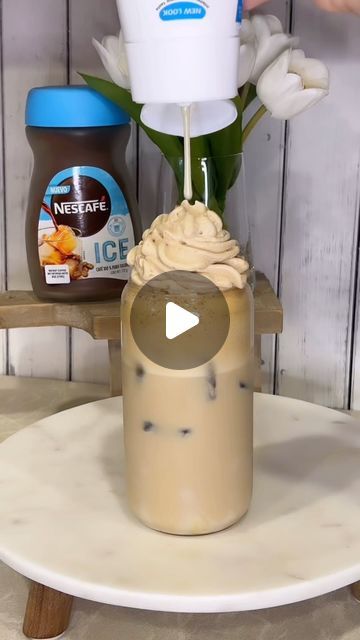 Denisse’s Cafécito Bar on Instagram: "Starbucks who????   Any of you gone to a Starbucks where you can ask for Espresso flavored whipped cream??? I didn’t think so!   Let the Spring break begin❤︎︎   La Lechera, Nescafe iced coffee❤︎︎  What I used…   •2 teaspoons Nescafe ice @nescafe @nescafelatino @nescafeusa  •2 sugar cubes •La Lechera condensed milk @lalechera @lalecherausa  •Milk of choice  •Coffee ice cubes •Homemade espresso flavored whipped cream   𝓕𝓸𝓵𝓵𝓸𝔀 𝓕𝓸𝓻 𝓶𝓸𝓻𝓮❤︎︎  ❥𝑬𝒏𝒋𝒐𝒚❥  𝑆𝑖𝑚𝑝𝑙𝑒，𝑦𝑒𝑡 𝐷𝑒𝑙𝑖𝑐𝑖𝑜𝑢𝑠  #cafecito #primerouncafecito #asmr  #icedcoffee #instadaily #instagood #instacoffee #instacoffeelovers #espresso #cafecito #coffee #coffeeholic #coffeelover #homebarista  #asmr #fyp #fypシ #fypage  #coffeevibes #cafecitogirl #yum #delicious #diy #diycoffe Vanilla Frappuccino Recipe No Ice Cream, Nescafe Gold Iced Coffee Recipe, Nescafé Ice Roast Recipe, Nescafe Gold Espresso Recipe, Keurig Iced Coffee Recipes, Nescafe Iced Coffee, Nescafé Ice, Nescafe Iced Coffee Recipe, Nescafe Recipe