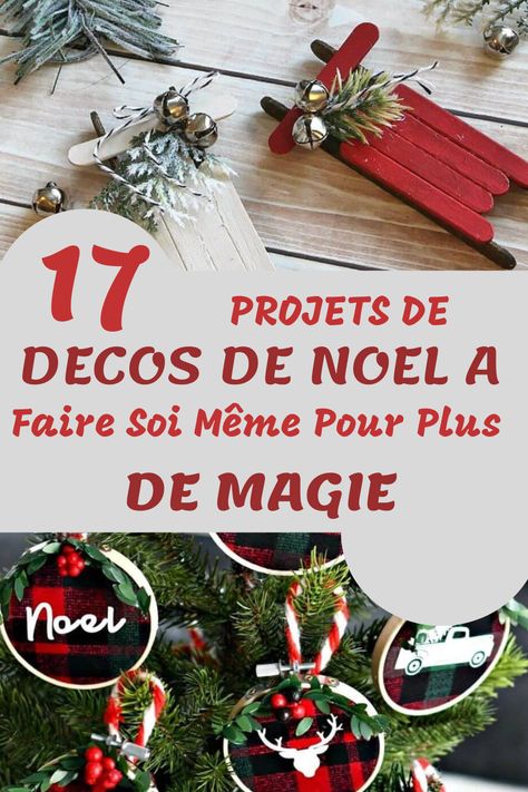 Avec des ciseaux, du papier, de la colle, de la laine, des chutes et tout ce que vous avez à la maison, vous pouvez créer de nombreuses décorations de Noël faites maison. Les décorations de Noël sont coûteuses et pourtant, il existe de nombreuses solutions pour les créer soi-même. Avec une aiguille, du fil, du feutre et rien d'autre, vous pouvez créer des décorations de Noël maison faciles et très colorées. Decoration Noel Diy, Diy Noel Decoration, Deco Noel Diy, Christmas Decor Diy Crafts, Christmas Ideas Diy, Diy Christmas Home Decor, Decoration Ideas Christmas, Christmas Decoration Diy, Diy Noel