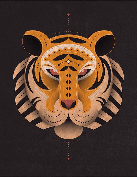 Bengal Tiger Geometric Illustration | Skillshare Projects Bengal Tiger Illustration, Tiger Illustration Design, Dkng Studios, Royal Bengal Tiger, Animal Design Illustration, Geometric Tiger, Geometric Illustration, Tiger Illustration, Cover Wattpad