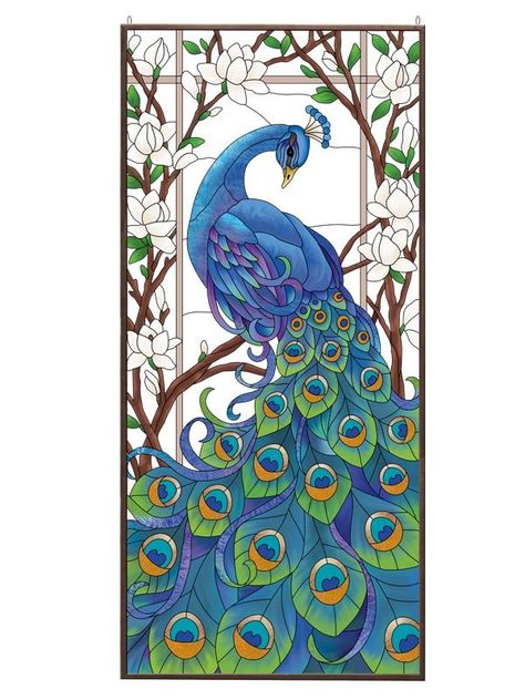 Art Panel-APM604R-Peacock - Peacock Peacock Drawing, Glass Painting Patterns, Stained Glass Patterns Free, Peacock Wall Art, زجاج ملون, Art Panels, Glass Painting Designs, Outdoors Inside, Peacock Painting