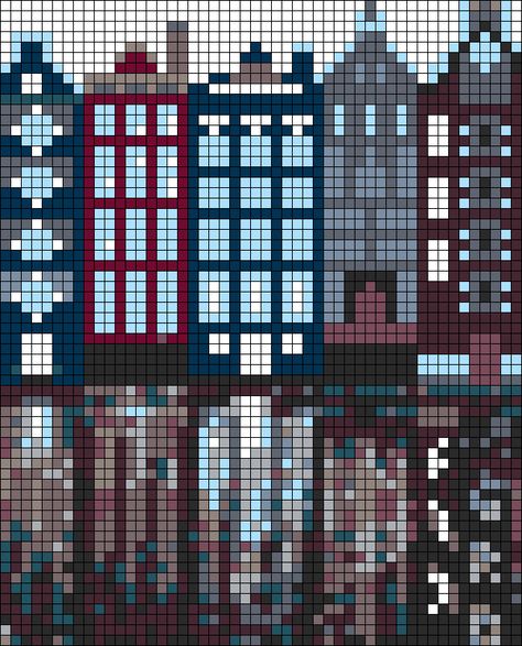 House Alpha Pattern, Alpha Knot, Town Apartment, Beading Loom, Easy Pixel Art, Pixel Crochet, Kandi Patterns, Tapestry Crochet Patterns, Vintage Telephone