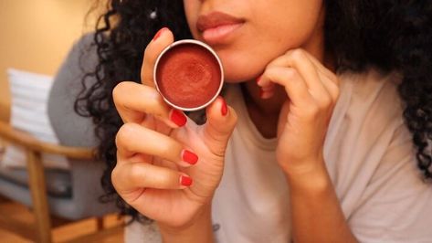 Diy Lip Tint, Easy Lip Balm, Face Tint, Blush Tutorial, Glossier Tint, Diy Makeup Recipe, Makeup Recipes, Homemade Makeup, Diy Cream