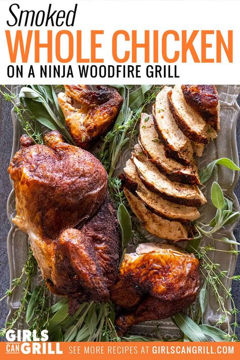 Ninja Woodfire Grill Whole Chicken, Ninja Outdoor Smoker Grill Recipes, Ninja Woodfire Grill Chicken Wings, Ninja Woodfire Smoker Recipes, Ninja Wood Fire Grill Recipes, Ninja Woodfire Recipes, Ninja Woodfire Grill Recipes Chicken, Ninja Wood Fire Outdoor Grill Recipes, Ninja Smoker Grill Recipes