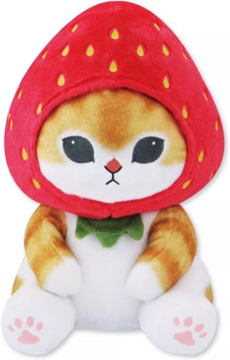 Mofusand Fruit Nyan Strawberry Cat BIG Plush Doll Stuffed Toy Same Nyan 30cm JP Mofusand Strawberry, Strawberry Cat, Big Plush, Crochet Cross, Stitch Embroidery, Stuffed Toy, Plush Dolls, Stuffed Animals, Cross Stitch Embroidery