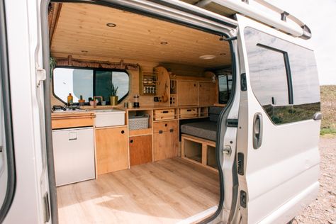 Vauxhall Vivaro Camper, Vivaro Camper, Copper Taps, Belfast Sink, Micro Camper, Camper Van Conversion, Comfy Sofa, Fresh Water Tank, Kitchen Units