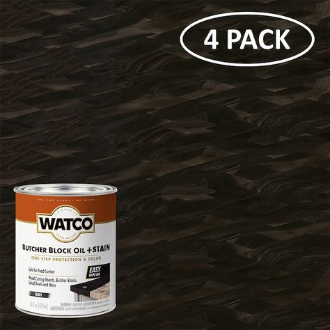 Rust-Oleum Black Food-grade Interior Butcher Block Oil (1-pint) in the Wood Oils department at Lowes.com Stained Butcher Block, Butcher Block Oil, Butcher Blocks, Black Food, Cabin Kitchens, Easy Wood, Rust Oleum, Wood Oil, Oil Stains