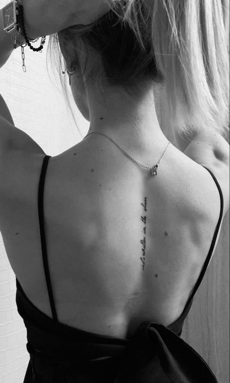 Spinal Tattoo, Tiny Flower Tattoos, Number Tattoos, Tattoo Minimalist, Hip Tattoos Women, Petite Tattoos, Classy Tattoos, Spine Tattoo, Dainty Tattoos