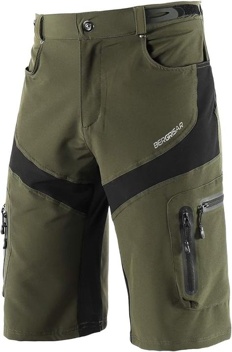 Bergrisar 1806BG Men's Cycling Shorts, MTB Mountain Bike Shorts with Zip Pockets, green, l : Amazon.de: Fashion Mtb Shorts, Best Mountain Bikes, Padded Shorts, Bicycle Shorts, Mtb Bike Mountain, Baggy Shorts, Mtb Bicycle, Mens Cycling, Lightweight Shorts