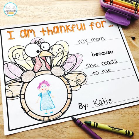 I Am Thankful For Writing, Thanksgiving Crafts For Preschoolers, Thankful Writing, Thankful Activities, Teaching Thanksgiving, Thanksgiving Activities Preschool, Thanksgiving Lessons, Thanksgiving Kindergarten, Thanksgiving Crafts Preschool