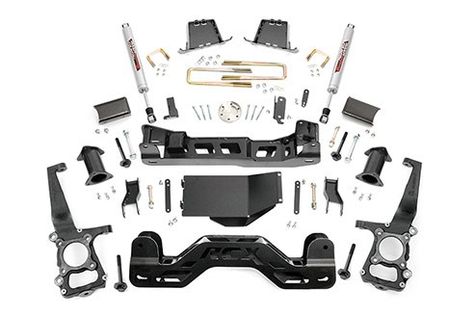 6in Suspension Lift Kit for Ford F-150 [558S] Nitto Ridge Grappler, Rough Country Suspension, Lifted Truck, Chevrolet Colorado, Rock Bottom, Lifted Trucks, Wheels And Tires, Play Hard, Lift Kits