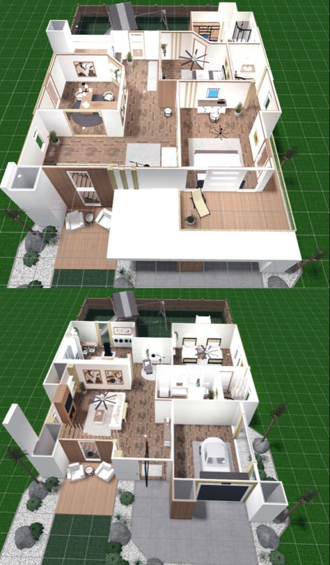 Welcome To Bloxburg House Ideas, Modern Home Layout, Layouts For Bloxburg, House Layouts Bloxburg, Layouts Bloxburg, Bloxburg Layout, Roblox House Ideas, Welcome To Bloxburg, Townhouse Exterior