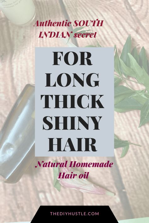 Homemade Hair Growth, Homemade Hair Growth Oil, Indian Hair Oil, Homemade Skin Toner, Thick Shiny Hair, Rosemary For Hair, Homemade Hair Oil, Hair Oil Recipe, Thick Hair Growth