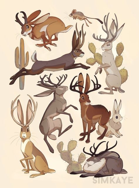 Watership Down Characters, Harengon Druid, Jackalope Oc, Bunny Hybrid Oc, Two Headed Rabbit, Fox With Antlers, Watership Down Art, Rabbit Oc, Rabbit Monster