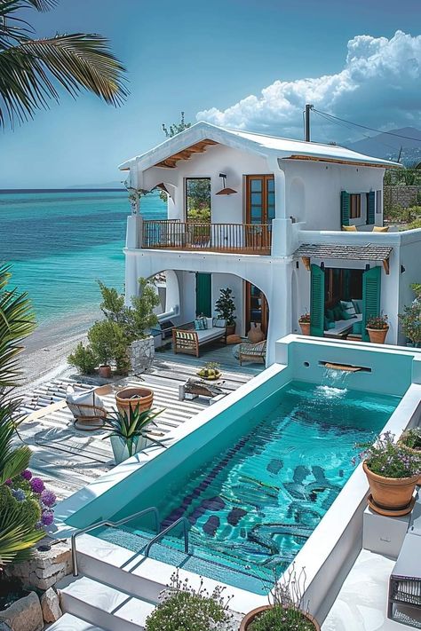 Fantasy Houses, Croatia Beach, Dream Beach Houses, Dream Life House, Dream Pools, Beach House Design, Dream House Rooms, Dream Beach, Dream Holiday