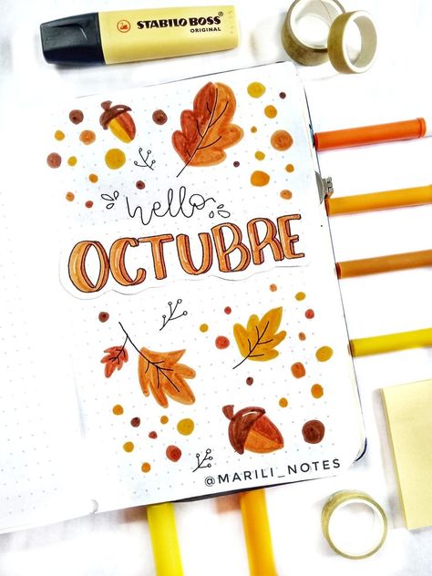 Autumn Doodles, Bullet Journal Ideas Templates, Bullet Journal Paper, Bullet Planner, Bullet Journal Diy, Bullet Journal Notebook, Bullet Journal Design Ideas, Bullet Journal School, Drawing Style