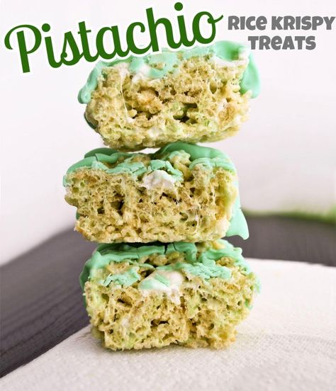 Pistachio Rice, Pudding Vanilla, Krispie Treats Recipe, Rice Recipes For Dinner, Flavored Rice, Pistachio Pudding, Krispy Treats, Marshmallow Treats, Cereal Treats