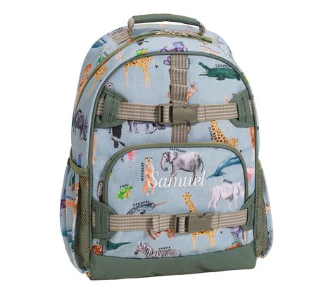 Mackenzie Brendan Safari Animals Backpacks | Pottery Barn Kids Pottery Barn Kids Backpack, Personalized Backpack Kids, Animal Backpacks, Kids Backpack, Insulated Lunch Box, Boys Backpacks, Recipe For Mom, Small Backpack, Consumer Products