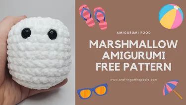 Marshmallow Amigurumi Pattern | Easy Free Ami Crochet Pattern Marshmallow Crochet Pattern, Crochet Marshmallow Pattern, Marshmallow Amigurumi, Crochet Marshmallow, Amigurumi Plushies, Homemade Fondant, Easy Beginner Crochet Patterns, Cute Marshmallows, Single Crochet Decrease