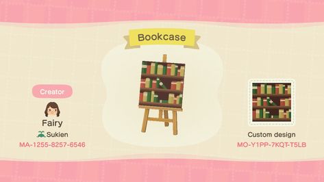 Bookcase Pattern - Animal Crossing Pattern Gallery & Custom Designs Acnh Library Codes, Acnh Switch, Codes Acnh, Goth Cottagecore, Acnh Inspiration, Motif Acnl, Make Your Own Coffee, Acnh Designs, Acnh Codes