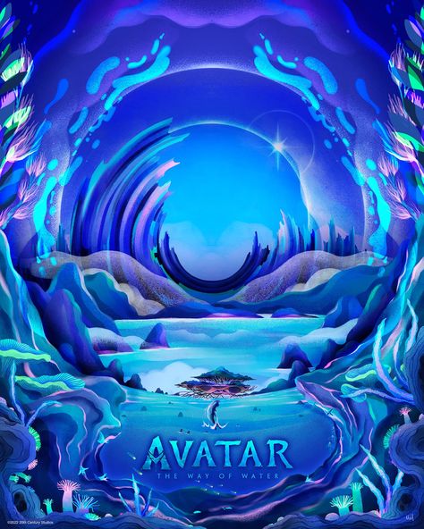 Avatar Party, Avatar Way Of Water, Avatar Theme, Avatar Film, Avatar Animals, Water Birthday, Avatar Poster, Avatar Pandora, 1st Birthday Girl Decorations