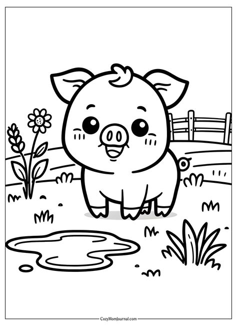 Coloring Pages with Farm Animals - Free Printables Chicken Coloring Pages, Peacock Coloring Pages, Farm Coloring Pages, Chicken Coloring, Cow Coloring Pages, Turkey Coloring Pages, Farm Animal Coloring Pages, Color Sheets, Bunny Coloring Pages