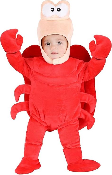 Amazon.com: Fun Costumes Disney The Little Mermaid Sebastian for Infants, for Cosplay, Halloween, Beach Party, & Couples Dress Up 12/18 Months : Clothing, Shoes & Jewelry Disney Sebastian, Sebastian Costume, Sebastian Crab, The Little Mermaid Sebastian, Snap Tape, Fun Costumes, Disney Little Mermaid, Couple Dress, Mermaid Costume