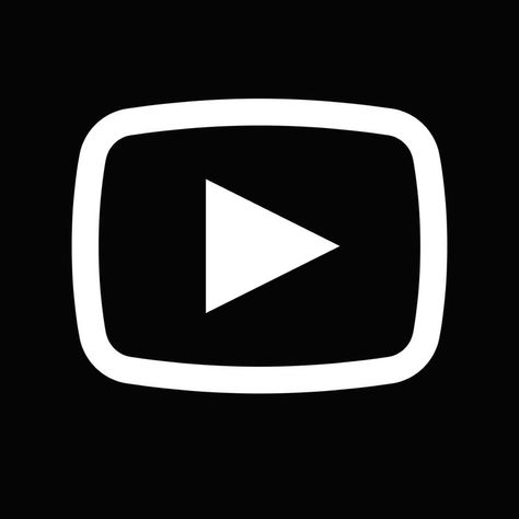 Youtube black and white icon Youtube Black And White Icon, Youtube Black Icon, Silver Iphone Wallpaper, Youtube Icon, Iphone Logo, Space Icons, Black App, Black Icon, Iphone Black