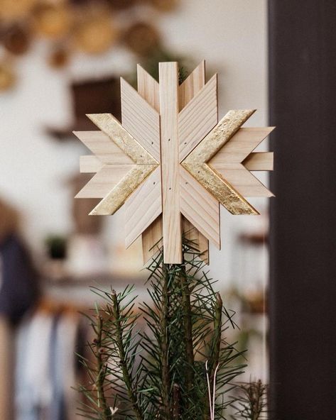 Laura Burkhart Creative Wooden Snowflakes, West Seattle, Star Tree Topper, Organic Wood, Snowflake Design, Wooden Stars, Hanging Wall Mirror, Wood Wall Hanging, Tree Cards