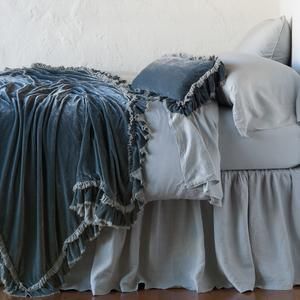 Bella Notte Linens, Velvet Bed, Velvet Throw, Kathy Kuo Home, White Pillows, Build Your Dream Home, Silk Velvet, My New Room, Winter White