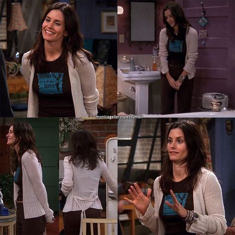 Friends Show Outfits, Monica Gellar, Show Outfits, Monica And Chandler, Courtney Cox, Monica Geller, Movies Outfit, Rachel Green, Just Style