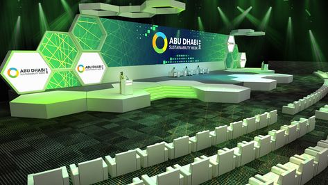 ADSW 2019 opening ceremony stage design on Behance Ceremony Stage Design, Conference Stage Design, Summit Stage, Conference Stage, Church Design Architecture, Concert Stage Design, Corporate Events Decoration, Corporate Event Design, Stage Set Design