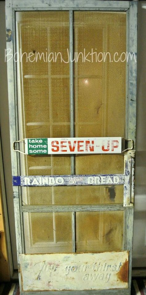 Restore a Vintage Screen Door - About a year ago we bought this awesome screen door for our pantry door. We were on a junkin' trip in Warrenton at Texas Antiqu… Metal Screen Door, Vintage Screen Door, Remove Paint From Metal, Projector Screen Diy, Metal Screen Doors, Vintage Screen Doors, Aluminum Screen Doors, Old Screen Doors, Wooden Screen Door