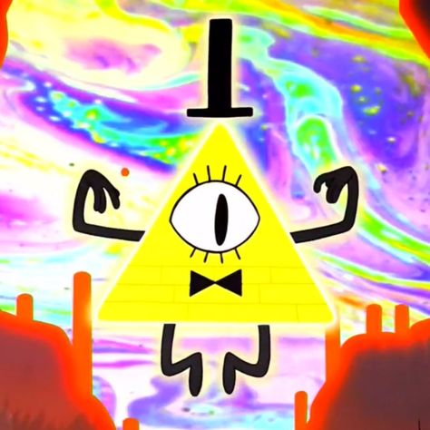 Yellow Triangle, Gravity Falls Bill Cipher, Fall Boards, Gravity Falls Bill, Gravity Falls Fan Art, Cartoon Crazy, Dipper Pines, Gravity Falls Art, Bill Cipher