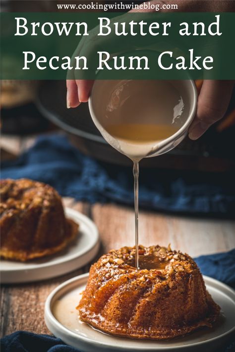 A tasty bundt cake with rich flavors of rum combined with a vanilla yellow cake base, a rum butter sauce and pecans! Pecan Rum Cake, Rum Butter, Rum Cake Recipe, Wine Blog, Cake Base, Butter Cake Recipe, Classic Italian Dishes, Rum Cake, Favourite Food