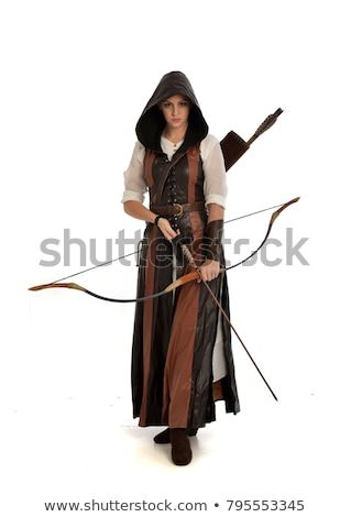 Archer Pose, Archery Poses, White Studio Background, Bow Pose, Action Pose Reference, People Poses, Female Pose Reference, Bow And Arrow, Standing Poses